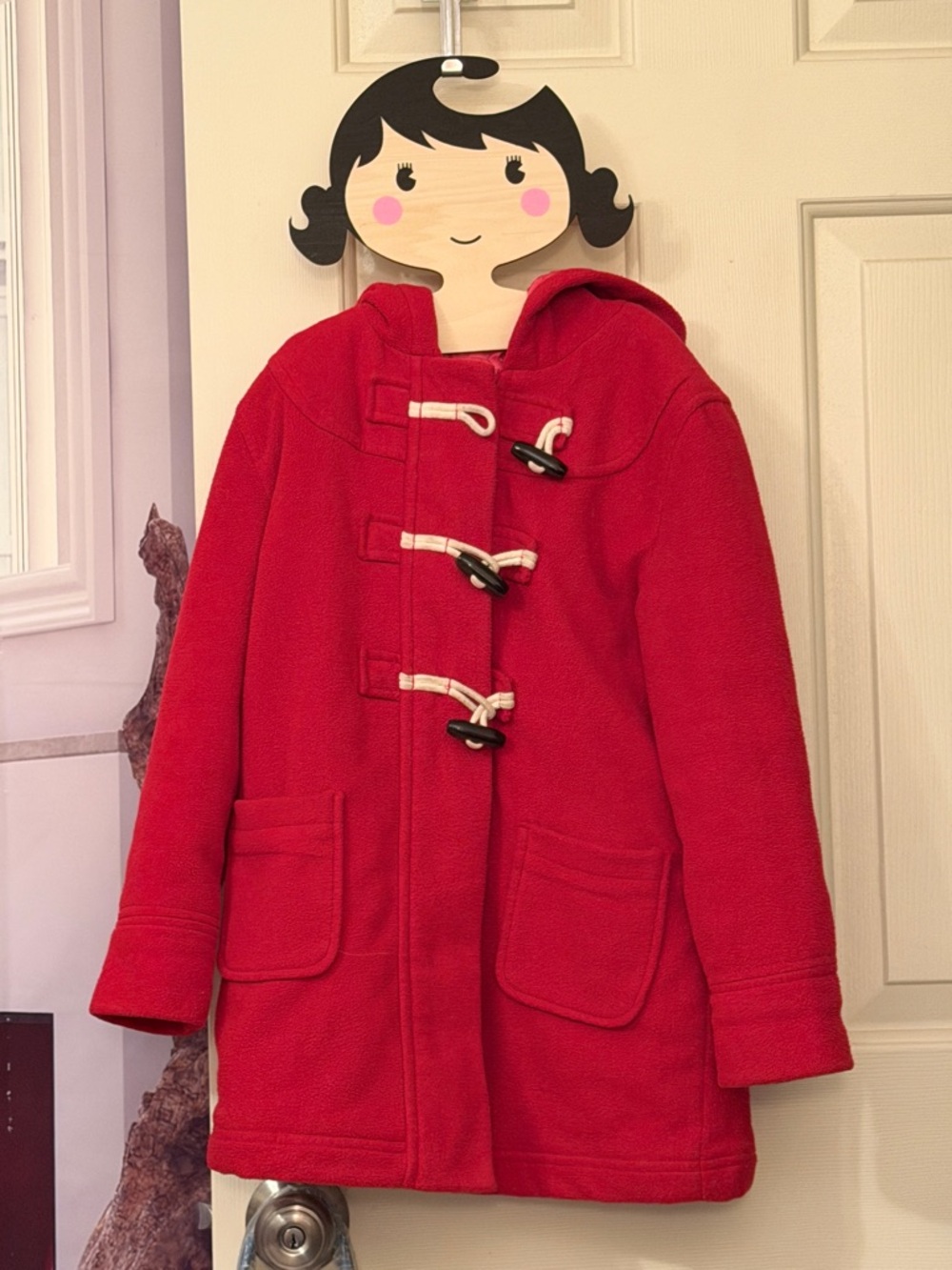 Old Navy Red Toggle Duffle Kids Coat. Size S - Picture 2 of 7
